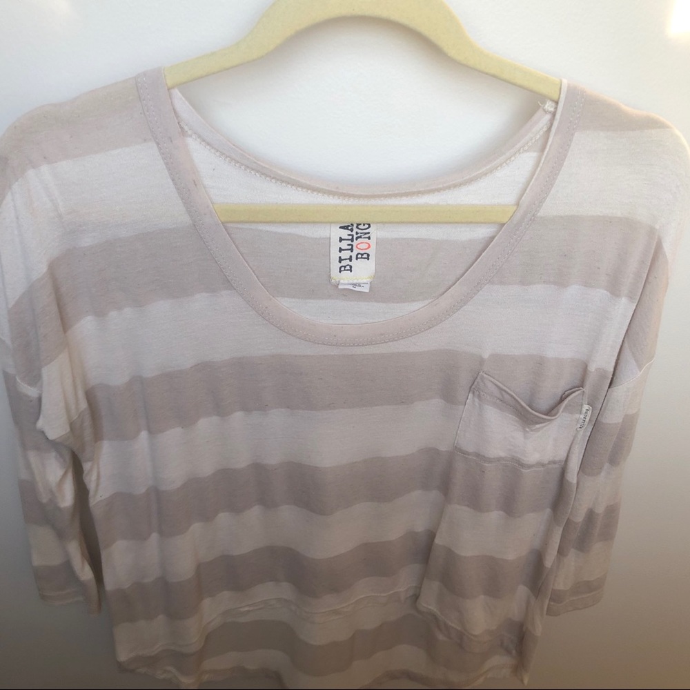 Billabong 3/4 sleeve crop top